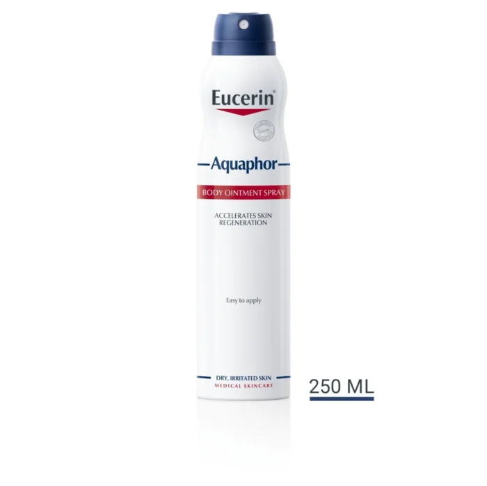 Eucerin Aquaphor Body Ointment Spray With Glycerin And Panthenol,Cracked And Irrated Skin Clear 250ml