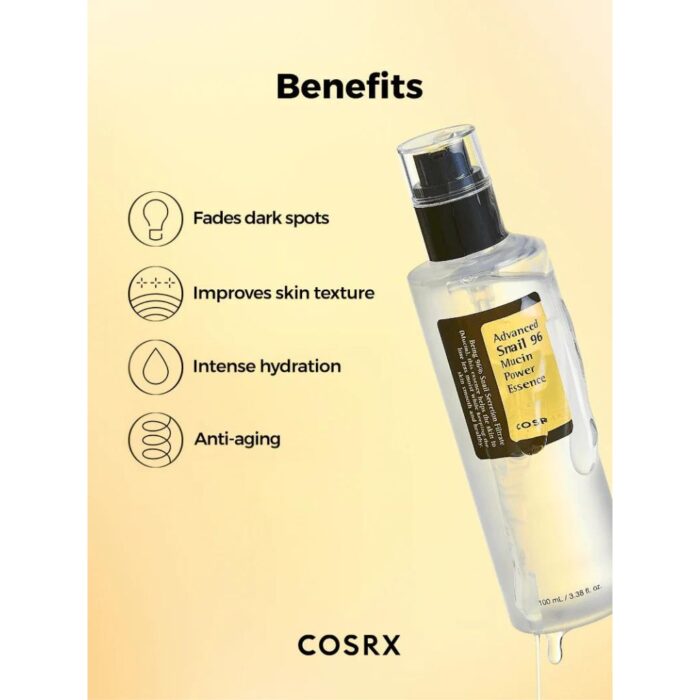 Cosrx Pack Of 2 Snail 96 Mucin Power Essence Brighten, Hydrate, And Renew Skin