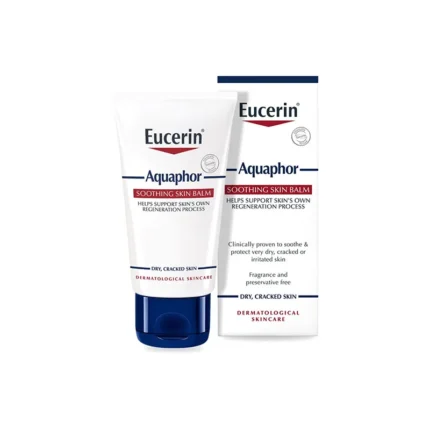 Eucerin Aquaphor Soothing Body Skin Balm With Glycerin And Panthenol, Daily Moisture Fragrance-Free White 45ml