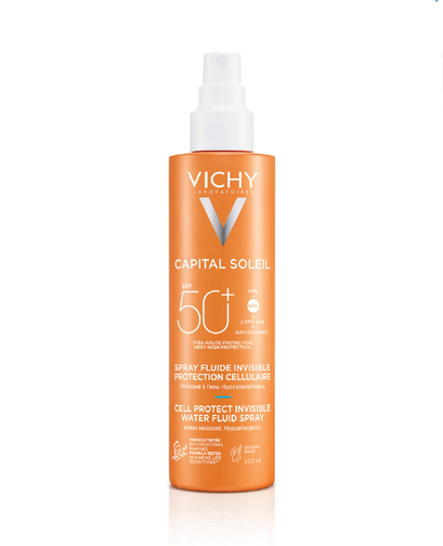 Vichy Capital Soleil Invisible Fluid Sunscreen Spray SPF50+ for Face and Body 200ml