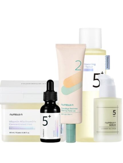 Hyperpigmentation Eraser Kit - Vitamin-Niacinamide Concentrated Pad, Vitamin Boosting Essential Toner, Vitamin Concentrated Serum, Goodbye Blemish Serum, Goodbye Redness Derma Tone Up