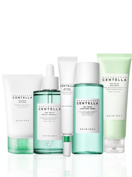 Complete Acne Care Set 530ml | Madagascar Centella Tea-Trica Spot Cream 20ml, BHA 125ml, Cleansing Foam, B5 Cream 75ml, Relief Ampoule 100ml, Purifying Toner 210ml