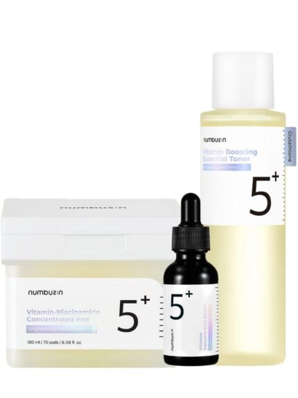 Luxurious Skin Rejuvenation Kit - No.5 Vitamin Boosting Essential Toner, No.5 Vitamin Niacinamide Concentrated Pad, No.5 Vitamin Concentrated Serum