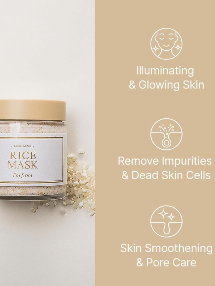 I'M FROM Radiant Rice Essentials Set - Face Toner, Face Serum, Face Cream & Face Mask