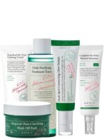 AXIS-Y Complete Skincare Set with Balancing Toner, Brightening Glow Serum, Hydrating Mask, Calming Cream, and Protective Sunscreen (460 ml)