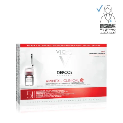 Vichy Dercos Aminexil Clinical 5 Anti-Hair Fall Treatment For Women 21 Doses 6ml