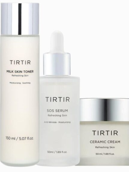 Tirtir Skin Care Collection - Milk Skin Toner 150ml, SOS Serum 50ml, Ceramic Cream 50ml