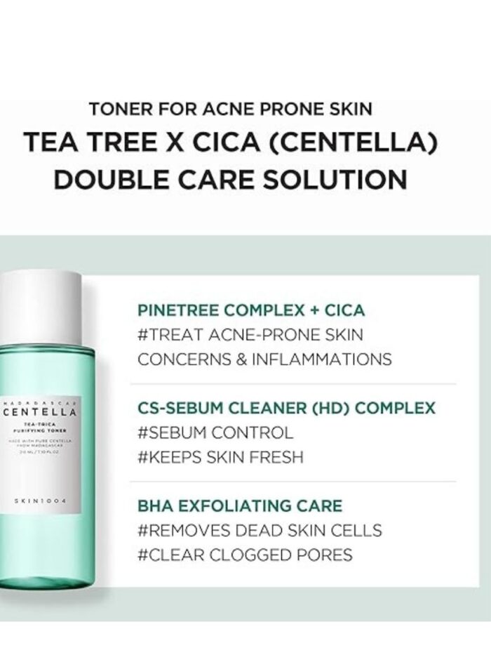 Complete Acne Relief and Hydration Set 435ml | Includes BHA Foam Cleanser 125ml, Purifying Toner 210ml, Relief Ampoule 100ml